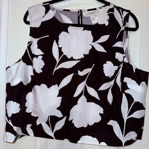 Kate Spade Black and White Floral Blouse